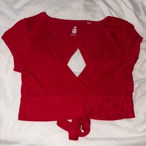 pacsun red crop top